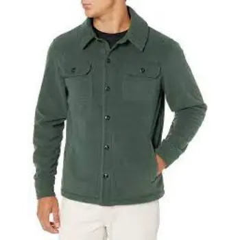 Essentials Mens Long-Sleeve Polar Fleece Shirt 